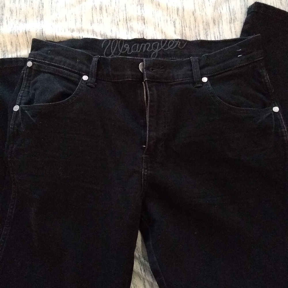 New Mens Wrangler Slim Boot 33 x 32 black